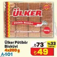 ÜLKER PÖTİBÖR BİSKÜVİ 4X200 G